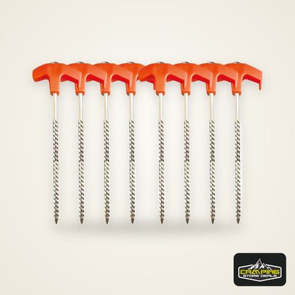 Outdoor Camping Tent Stakes Versatile Anchoring Metal Threaded Tent Spikes for Securing Tents Canopies Tarps
