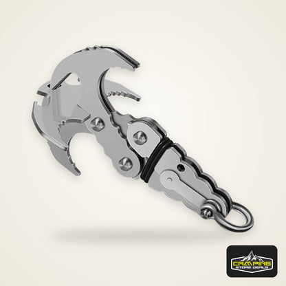 Outdoor Grappling Hook Multifunctional Gravity Hook Rock Climbing Claw Outdoor Survival Equipment Stainless Steel Carabiner