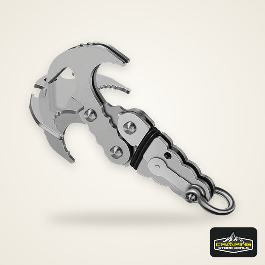 Outdoor Grappling Hook Multifunctional Gravity Hook Rock Climbing Claw Outdoor Survival Equipment Stainless Steel Carabiner