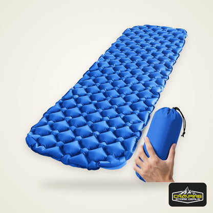 Outdoor Sleeping Pad Camping Inflatable Mattress Ultralight Air Cushion Travel Mat Folding Bed No Headrest For Travel Hiking