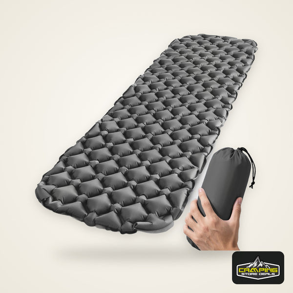 Outdoor Sleeping Pad Camping Inflatable Mattress Ultralight Air Cushion Travel Mat Folding Bed No Headrest For Travel Hiking