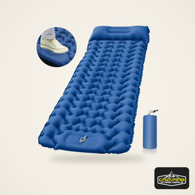 Outdoor Sleeping Pad Camping Inflatable Mattress with Pillows Travel Mat Folding Bed Ultralight Air Cushion Hiking Trekking