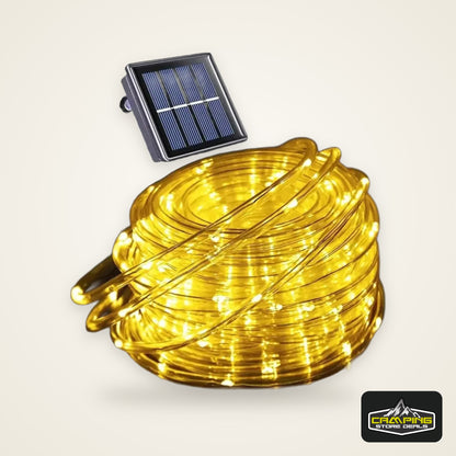 Outdoor Solar Tube Rope Led Light Garden Christmas Decoration Fairy String Light 32m/22M/12M/7M Outdoor Wedding Party Led Lamp