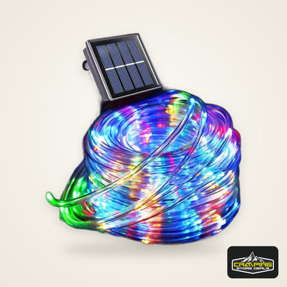 Outdoor Solar Tube Rope Led Light Garden Christmas Decoration Fairy String Light 32m/22M/12M/7M Outdoor Wedding Party Led Lamp