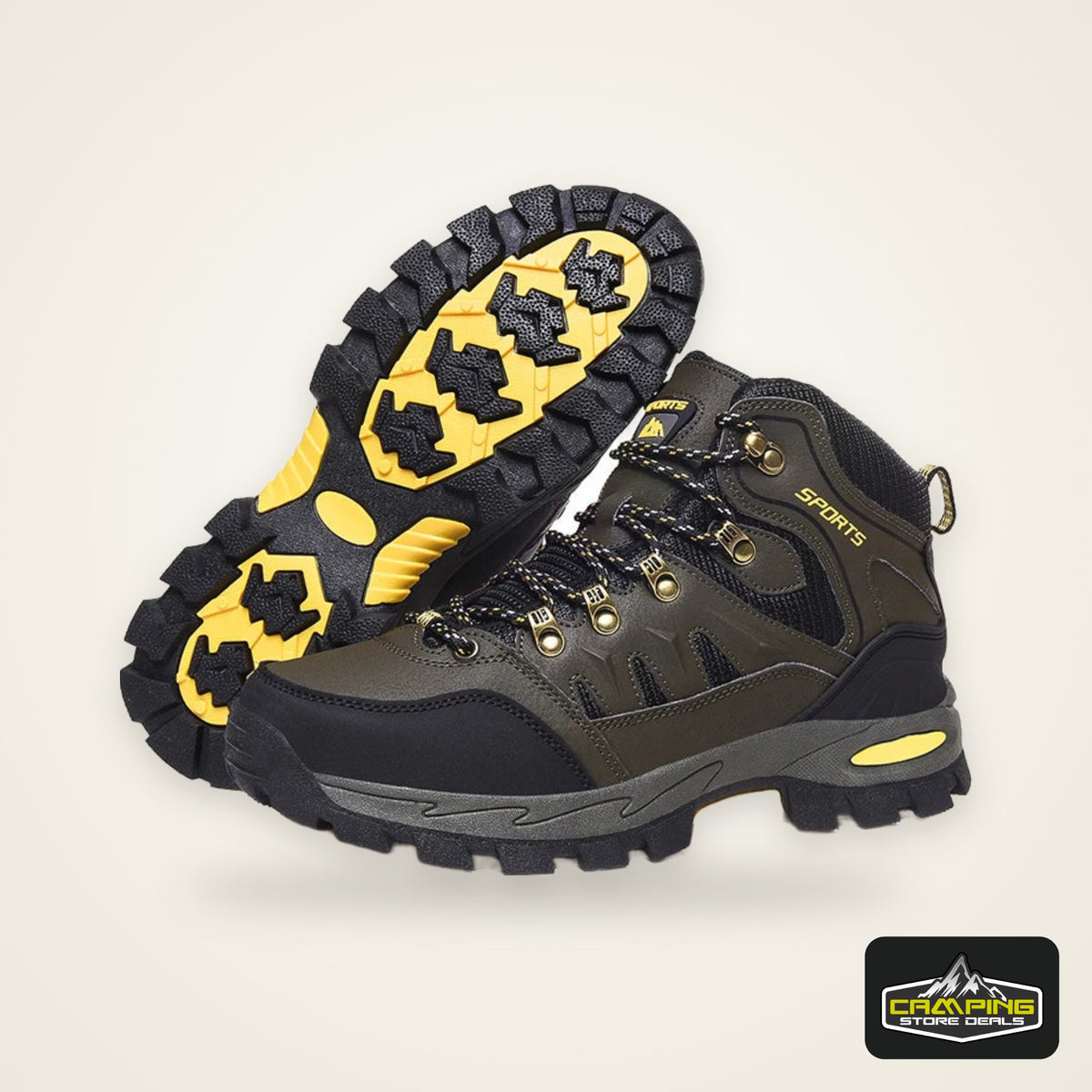 Outdoor Waterproof Hiking Boots Men's Women's Spring And Autumn Hiking Wear-resistant Mountain Sports Boots Hunting Sports Shoes