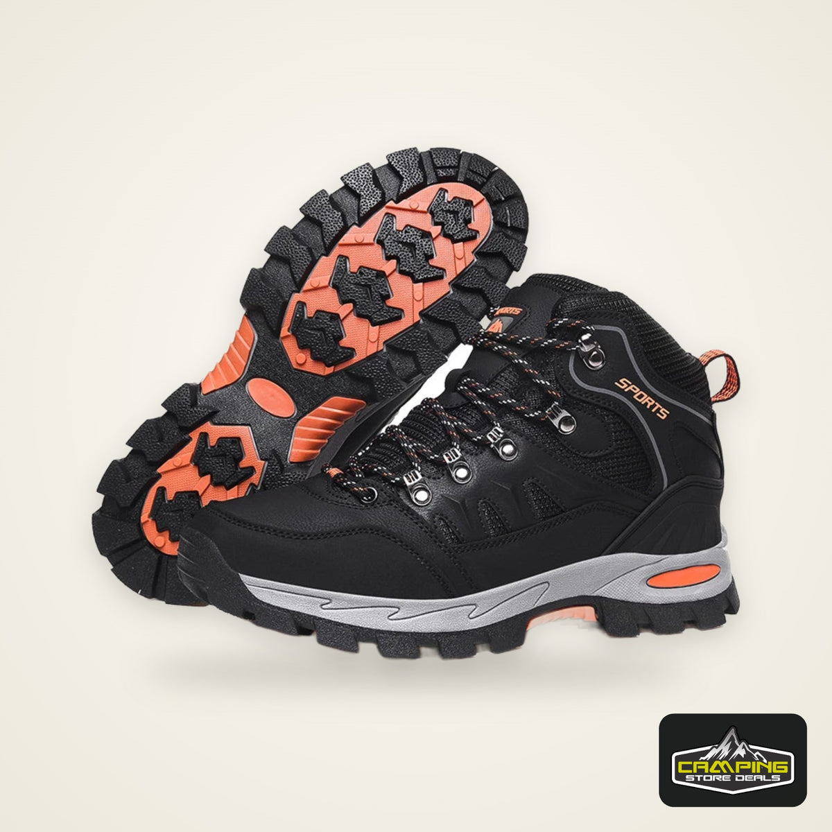 Outdoor Waterproof Hiking Boots Men's Women's Spring And Autumn Hiking Wear-resistant Mountain Sports Boots Hunting Sports Shoes