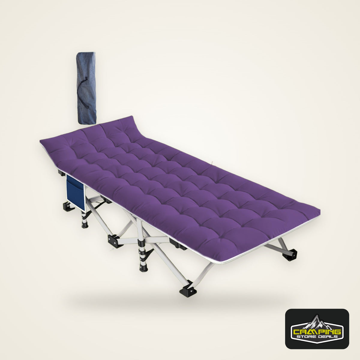 Oversize XXL Folding Camping Cot Extra Wide Heavy Duty Guest Bed with Mattress Max Load 700lbs Cots for Sleeping for Adults Kids Portable Bed Travel for Outdoor Beach Garden Fishing Vacation 79" L X 32" W X 18" H Camping Hunt