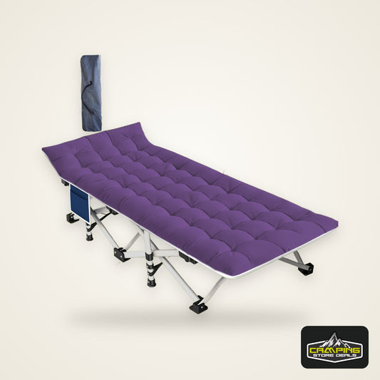 Oversize XXL Folding Camping Cot Extra Wide Heavy Duty Guest Bed with Mattress Max Load 700lbs Cots for Sleeping for Adults Kids Portable Bed Travel for Outdoor Beach Garden Fishing Vacation 79" L X 32" W X 18" H Camping Hunt