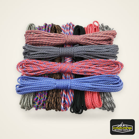 Paracord 550 Rope Parachute Cord Lanyard Tent Rope Guyline Mil Spec Type III 7 Strand 100FT For Hiking Camping 208 Colors