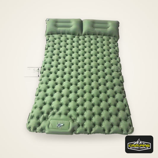 Portable 2-Person Waterproof TPU Coated Camping Air Mattress - Inflatable Bed with Built-in Pump, Compact Sleeping Pad, Carry Bag, and Repair Kit for Outdoor Camping, Hiking, Backpacking