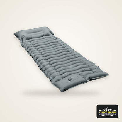 [Portable Camping Bed] Lightweight 1-Person Portable Inflatable Camping Bed | Compact Self-Inflating Outdoor Sleeping Pad with Non-Slip Base, Easy Setup for Camping, Travel, Backyard, Durable Fabric