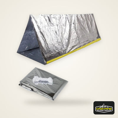 Portable First Aid Tent for 2 People - Waterproof, Windproof Emergency Shelter with Mylar Blanket - Ideal for Camping