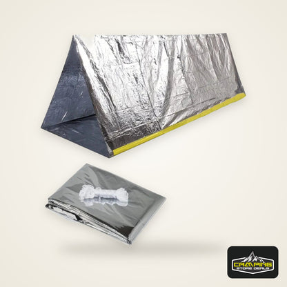 Portable First Aid Tent for 2 People - Waterproof, Windproof Emergency Shelter with Mylar Blanket - Ideal for Camping