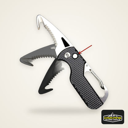 Portable Folding Knife Express Package Knife Gift Keychain Serrated Hook Knife Outdoor Camping Carry-on Survival Tool Box Opener