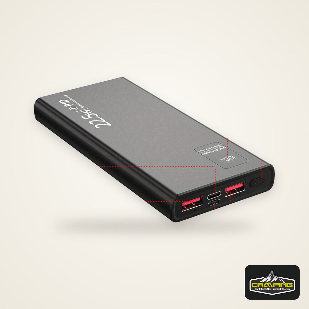 Portable Power Bank USB LCD External Battery Charger For Cell Phone