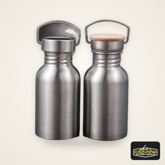 Portable Stainless Steel Bicycle Water Bottle Sports Fitness Single Walled Vacuum Insulated Metal Flask