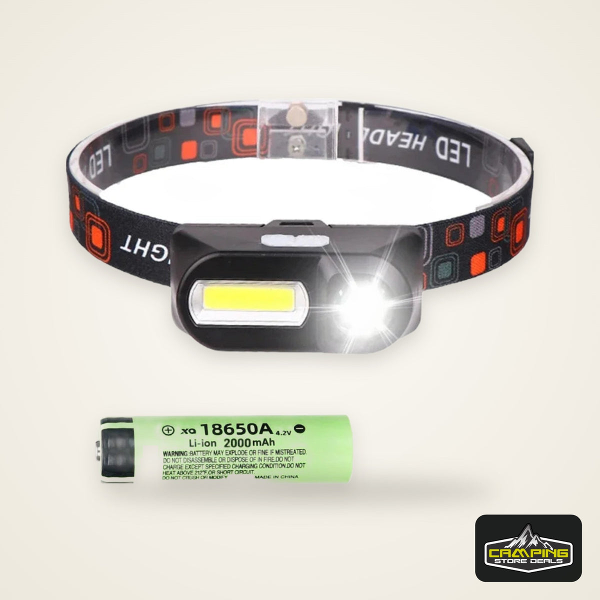 Powerful COB+LED Headlamp 1500LM USB Rechargeable Headlight Waterproof Head Lamp Bright Head Flashlight for Camping Cycling