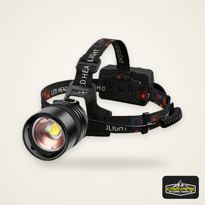 Powerful LED Headlamp Aluminium Alloy Headlight Led Head High Lumen Rechargeable Led Headlamp Camping Searching Hunting Fishing