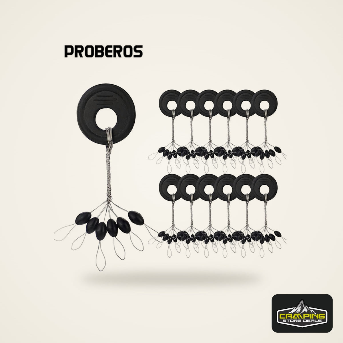 PRO BEROS Rubber Bobber Stoppers (60 Pack)