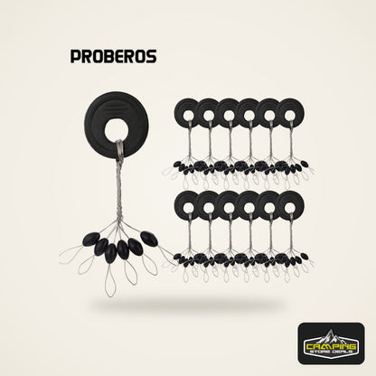 PRO BEROS Rubber Bobber Stoppers (60 Pack)