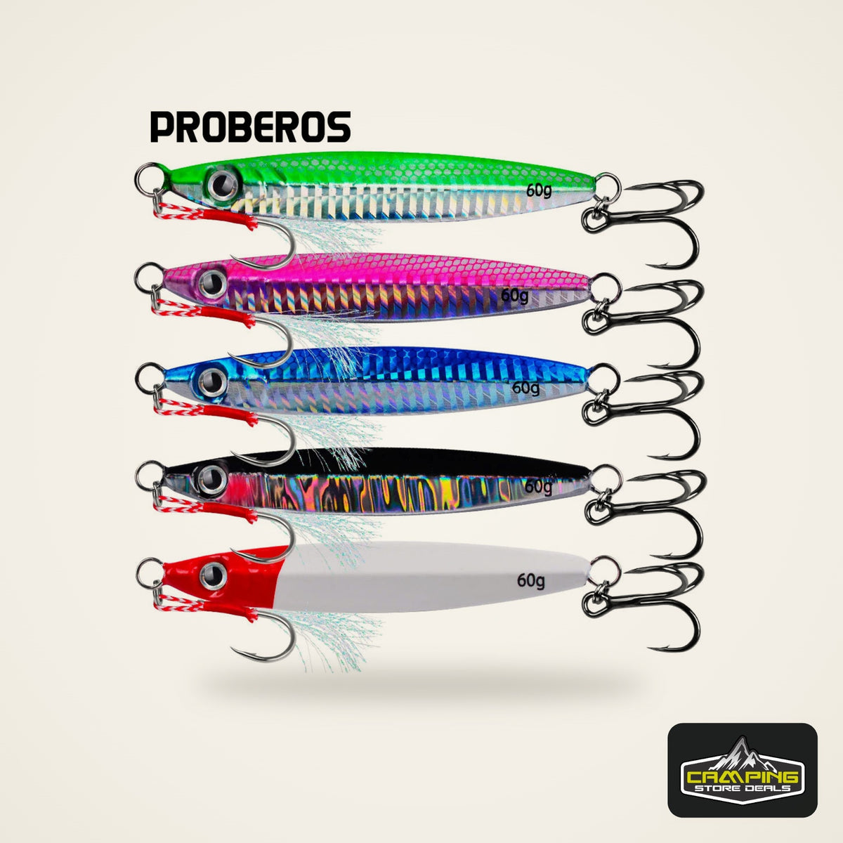 PRO BEROS 3D Eye Metal Jigs (5 Pack)