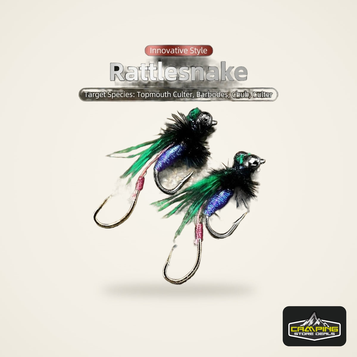 Rattlesnake Twin Hook Mosquito Dry Flies