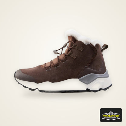 RAX Hiking Boots Men Waterproof Winter Snow Boots Fur lining Lightweight Trekking Shoes Warm Outdoor Sneakers Mountain Boots Men