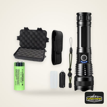 Rechargeable Flashlights High Power LED Tactical Flashlight Super Bright Handheld Hunting Torch Light for Emergency Hiking
