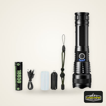 Rechargeable Flashlights High Power LED Tactical Flashlight Super Bright Handheld Hunting Torch Light for Emergency Hiking