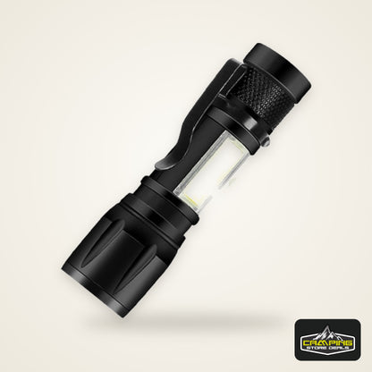 Rechargeable LED Flashlight Zoomable Torch with LCD Display 3 Modes Waterproof High Power Hand Light Outdoor Wilderness Camping