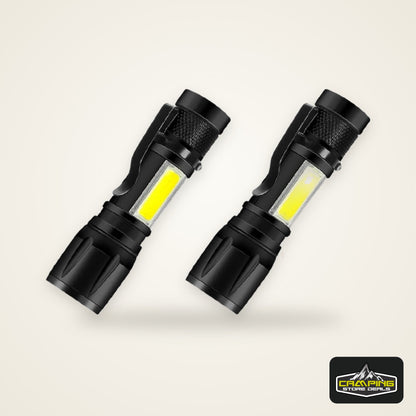 Rechargeable LED Flashlight Zoomable Torch with LCD Display 3 Modes Waterproof High Power Hand Light Outdoor Wilderness Camping
