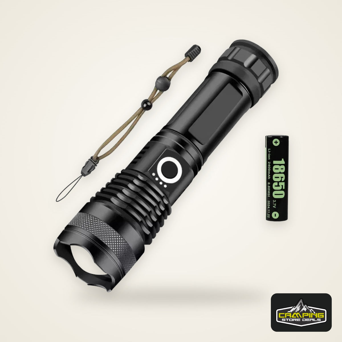 Rechargeable Led High Power Tactical Flashlight Aluminum Alloy Telescopic ZoomTorch Lamp for Outdoor Night Camping Fishing