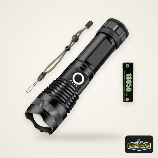 Rechargeable Led High Power Tactical Flashlight Aluminum Alloy Telescopic ZoomTorch Lamp for Outdoor Night Camping Fishing