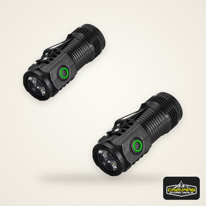 Rechargeable Outdoor Flashlight Portable Strong Light Waterproof Torch for Camping Walking Portable EDC Lighting Lamp