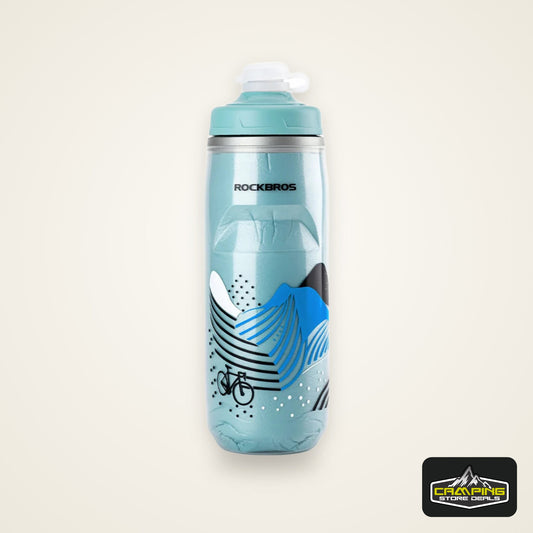 ROCKBROS 620ml Cycling Water Bottle Cold Water Insulated Thermal Silicone Bottle Outdoor Sports MTB Road Bike Bicycle Bottle