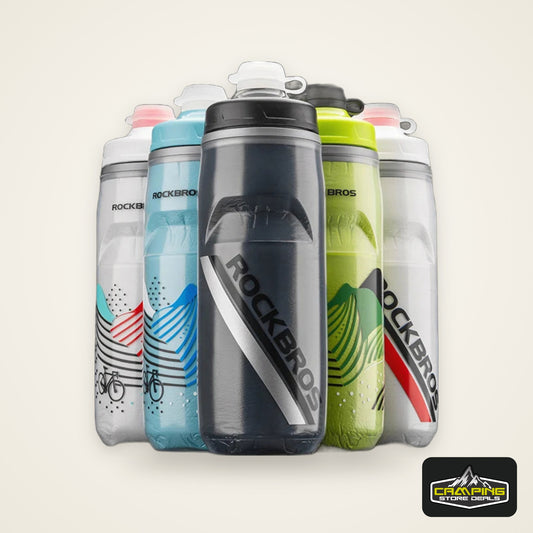 ROCKBROS 620ml Cycling Water Bottle Cold Water Insulated Thermal Silicone Bottle Outdoor Sports MTB Road Bike Bicycle Bottle