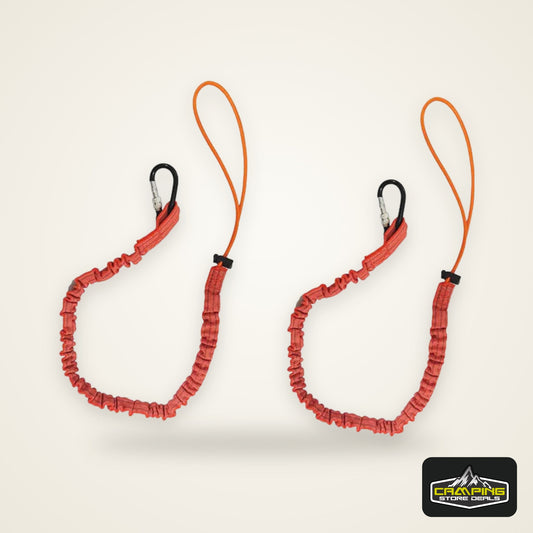 Safety Bungee Tether Tool Lanyard With Carabiner Hook Climbing Working Anti-Falling Safety Rope Aerial Work Climbing Accessories