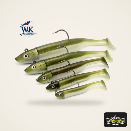 Inshore Paddle Tail Soft Lure and Jig Head Kit
