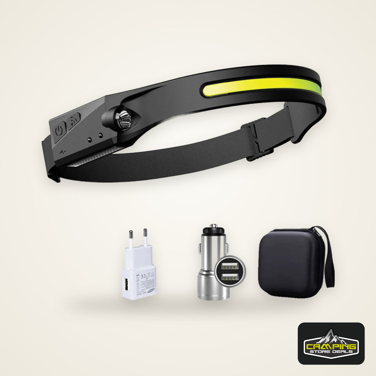 Sensor Headlamp LED Head Flashlight Rechargeable Headlight Head Torch Built-in Battery 5 Lighting Modes Fishing Camping Lantern