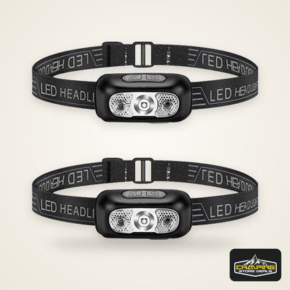 Sensor Headlamps Mini LED Night Fishing Powerful Torch Head Lamp USB Rechargeable Super Bright Adjustable Angle Headlight