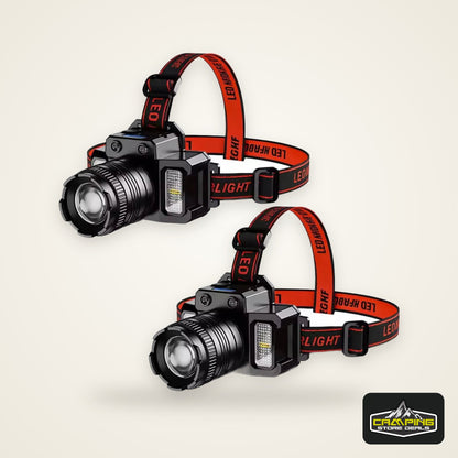 Smart Induction White Light LED Headlight Zoom USB Charging Sensor LED Headlamp Outdoor Multi-Function Head Torch Lantern Lamps