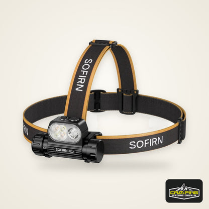 SOFIRN Headlamp HS22 2500lm 18650 4000mAh Flashlight 2700-6000K Stepless SFT25R LED Color Temperature Adjustment  Dual Switch