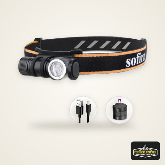 Sofirn HS10 USB C Rechargeable Mini 16340 Headlamp 1100lm TN3535 90CRI Angle Flashlight TIR Optics with Magnet Tail 2 Groups