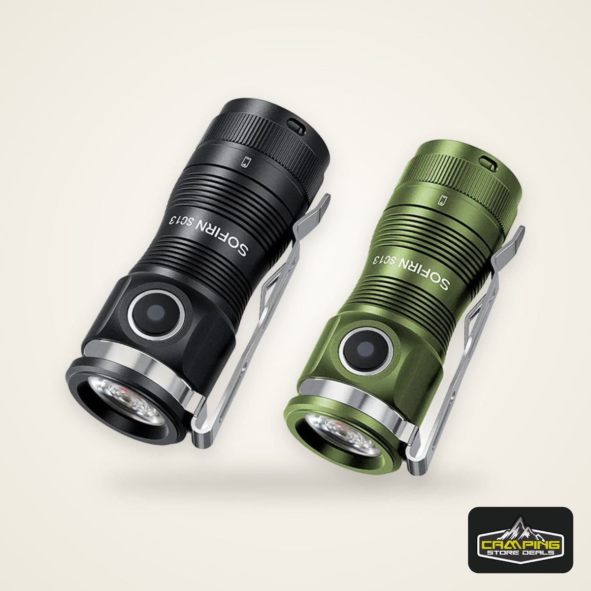 Sofirn Mini SC13 SST40 LED 1300lm Tactical 18350 Rechargeable Flashlight 6000K Keychain Light with Magnetic
