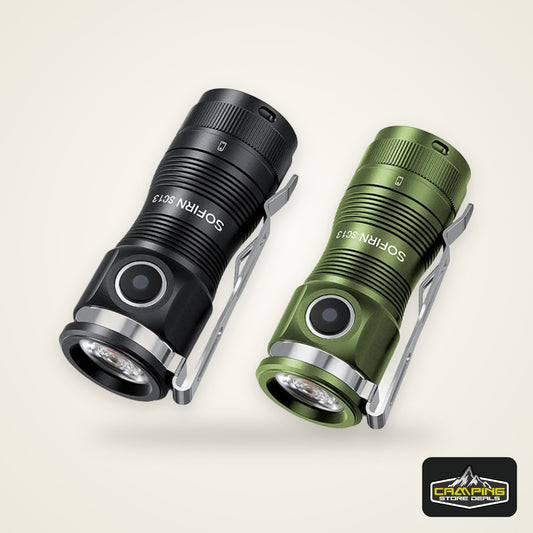 Sofirn Mini SC13 SST40 LED 1300lm Tactical 18350 Rechargeable Flashlight 6000K Keychain Light with Magnetic