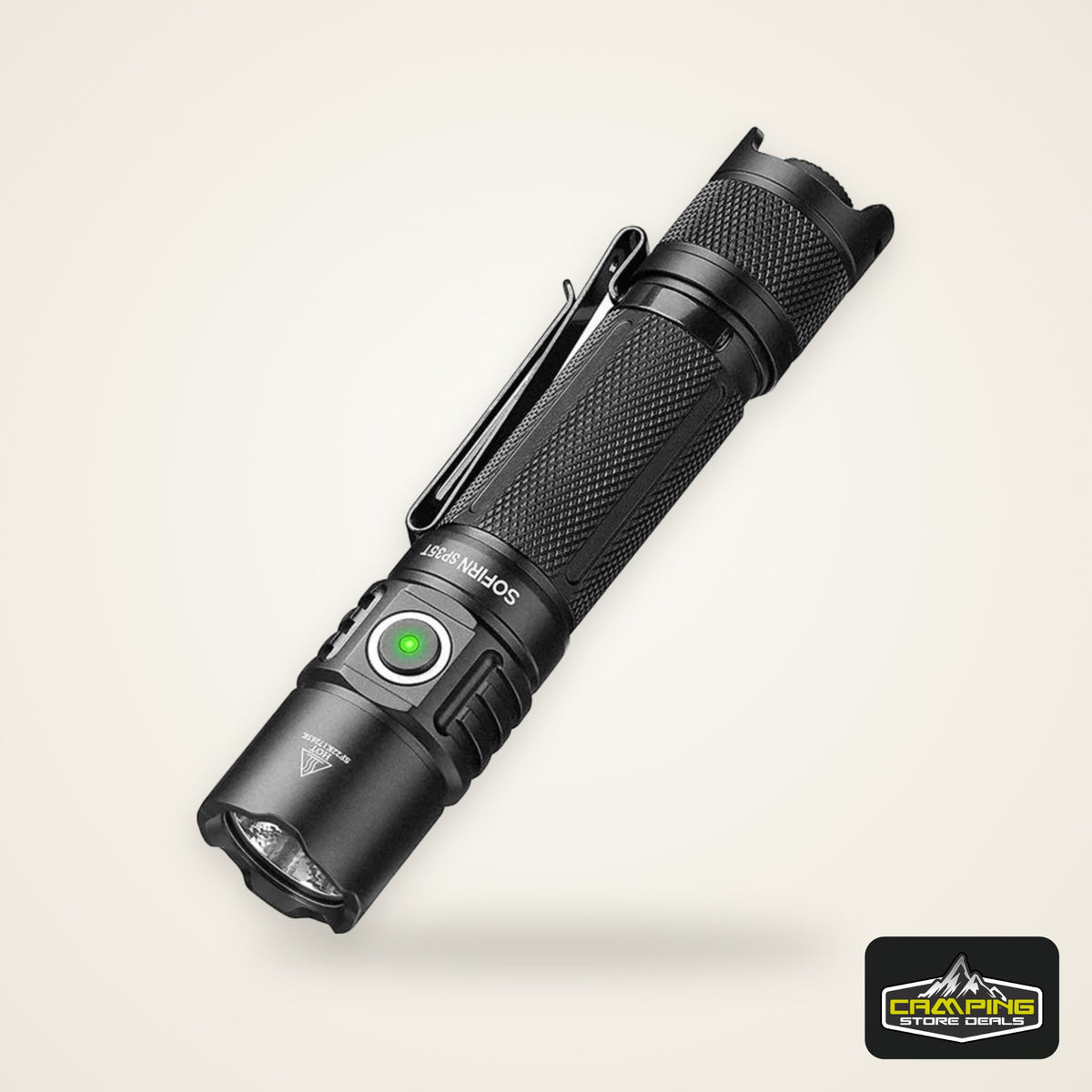 Sofirn SP35T 3800lm Tactical 21700 Flashlight Powerful LED Light USB C Rechargeable Torch with Dual Switch Power Indicator ATR