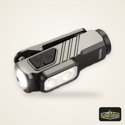 SOFIRN ST10 1000LM EDC Flashlight USB C 14500 Rechargeable with Red Light 660NM Magnetic Tail & Clip Dual Switch Torch