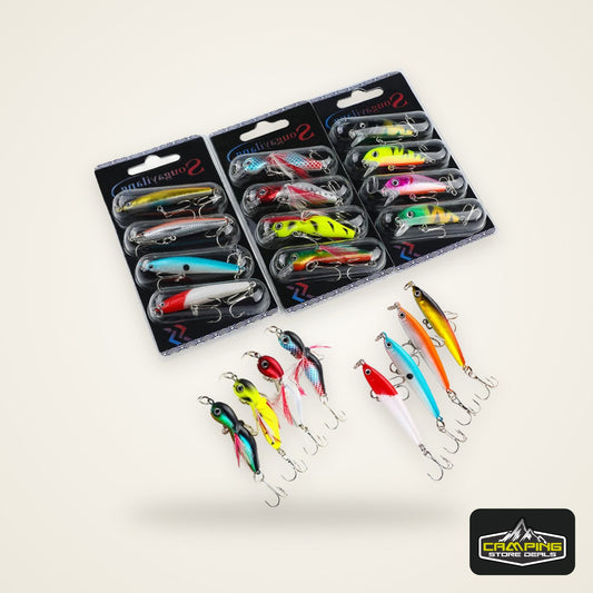Sougayilang Fishing Bait Set 4PCS Wobbler Anti-corrosion Hook Bass Fishing Lure for Sea Carp Fishing Tackles De Pesca