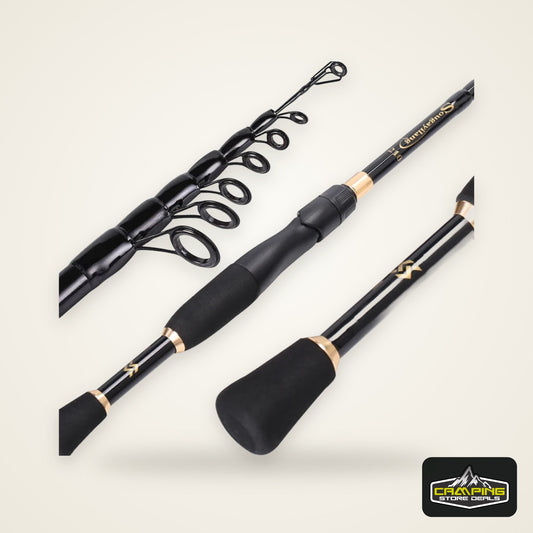 Sougayilang Telescopic Fishing Rod Ultralight Weight Spinning Fishing Rod Carbon Fiber Material 1.8-2.4m Fishing Rod Tackle