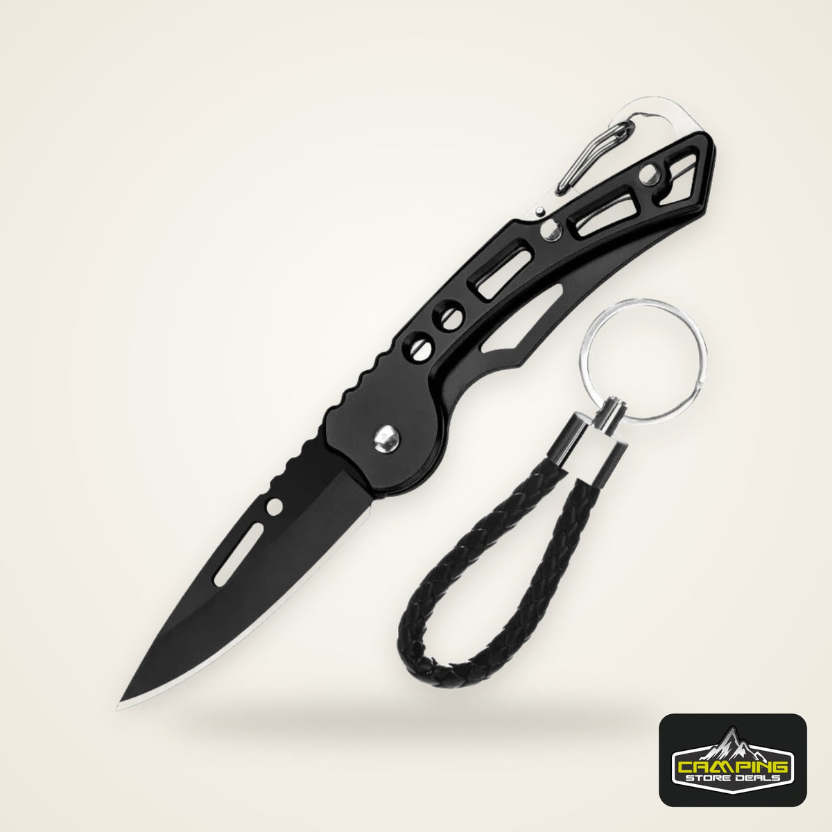 Stainless steel folding knife, survival knife, hunting knife, fruit knife, portable pocket knife for camping and outdoor fishing
